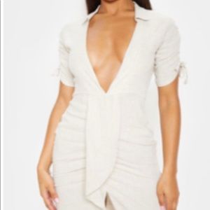 Deep Plunge body con dress